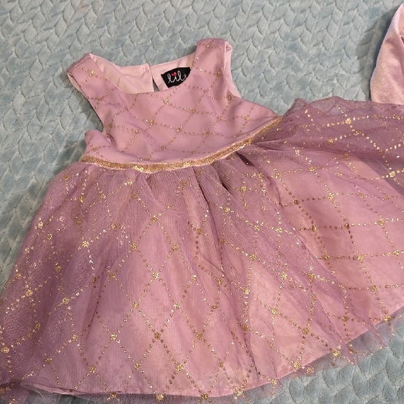 Purple and Gold Baby Girl Dress - Picture 5 of 6